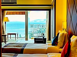 59平米以上、全室オーシャンビューの客室で癒されるひとときを。