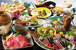 【文明開化の土佐風会席】国産和牛の絶品やわらか牛鍋にぷりっぷりの伊勢海老姿造り、春の山菜ご飯付き