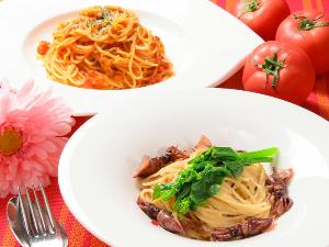 カジュアルダイニング「GIRASOLE」（ジラソーレ） 日替りパスタ、週替りパスタ（930円）サイドバイキング付（サラダ、パン、スープ、ソフトドリンク）