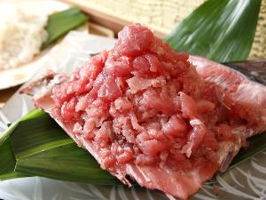 朝食まぐろの中落ち
