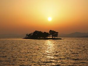 日本百景 宍道湖 夕日(2)