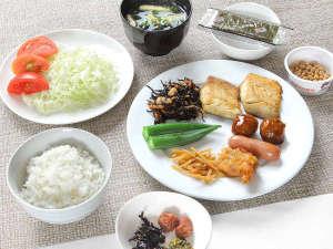 朝食盛り付け例