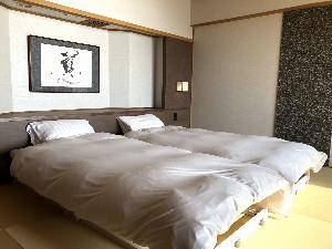 和室にツインベッドを配した新しいお部屋「和室ツインベッド」がオープン！（客室一例）