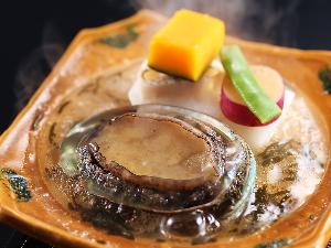 あわびの陶板焼
