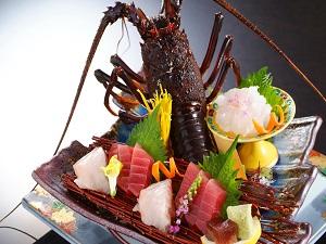 【夕食】伊勢海老姿造り◆