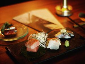 【アマナリディナー】奄美の食材を活かした創作和食のコース料理。