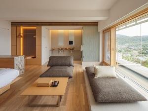 全室のバルコニーに露天風呂を完備
