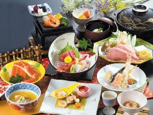 お造り５種盛り、お値段以上のお料理です。当館のお料理コースです。