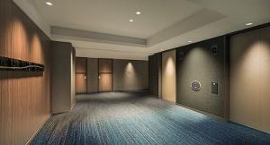 エレベーターホール。’水の都’大阪の自然美から連想し、水をモチーフにしたカーペット。※画像はイメージです。