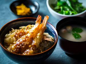 夕食 天丼セット
