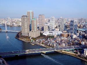 千葉・房総半島、佃島方面の風景
