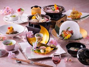 2019年雪ほたる・春の膳／メインは上川産味豚or大帆立の陶板焼きをいただけます