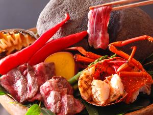 【レストラン‐ご夕食イメージ】ジュ～っと響く音と香りを楽しむことのできる「宝楽焼き」