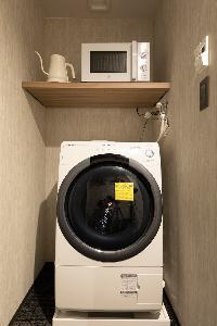 スーペリアツイン(3名）洗濯乾燥機と電子レンジ