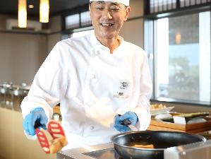 ＜朝食バイキング＞お客様の目の前で焼き上げるフレンチトーストは絶品です◎
