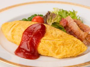 お客様の目の前でシェフがお作りする中とろ〜りオムレツ