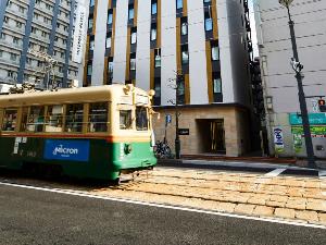 【ホテル外観】広電「八丁堀」電停より徒歩3分！