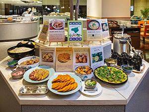 朝食ビュッフェ地産地消コーナー