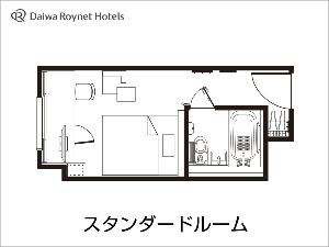 スタンダードダブルルーム平面図