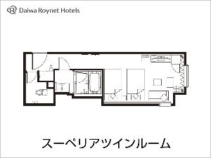 スーペリアツインルーム平面図