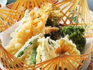【高知の食材お好み天ぷら】全１０種類の食材の中からお好きなものを５種類お選びいただきご提供いたします