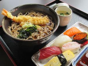 ◆ランチ・夕食／すしそば（うどん）★１,０００円（税別）