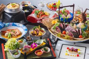 【旬彩物語／夏木立コース】和牛の柔らかロースステーキに鮑の雲丹焼き、金目鯛レモン焼き、伊勢海老具足煮