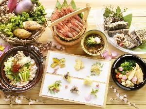 ★【夕食ビュッフェ／献立例】山菜や野菜の実演天ぷら、旬の刺身など、北海道の旬を楽しめる