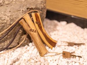 コンセプトルームには可愛いキーをお渡ししております。和風な館内をお楽しみください