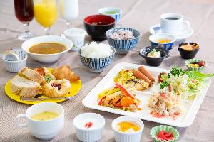 朝食バイキング盛り付け例