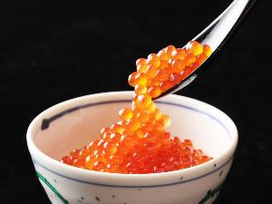 【いくら】北海道の味覚を代表する大粒のいくら50ｇをご用意いたします。ご希望の際は追加料金1,100円（税込）。宿泊日1週間前までの完全予約制。※画像はイメージ。