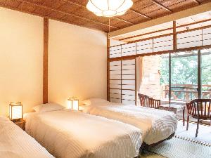【お部屋】足湯付/和室(トリプルベッド)/8畳/バス・トイレ付/4名迄◆