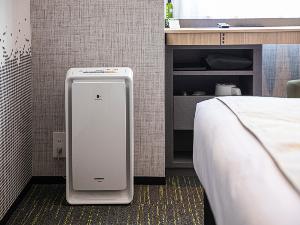 【空気清浄機】全部屋、空気清浄機を設置しております。