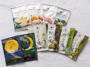 【アメニティ】入浴剤・アメニティステーションに8種類の入浴剤をご用意しております。