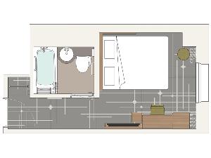 【客室】ダブルルーム・部屋の広さ…17平米・宿泊人数…1~2名・ベッド幅…160cm 