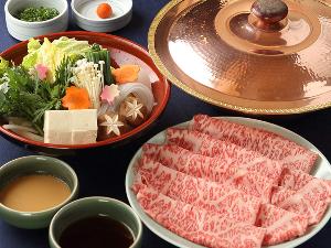 ≪ご夕食≫国産牛と岩手県の銘柄豚「岩中豚」がしゃぶしゃぶで食べ放題！