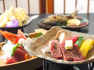 【夕食】浄瑠璃会席★鹿児島県産牛使用★