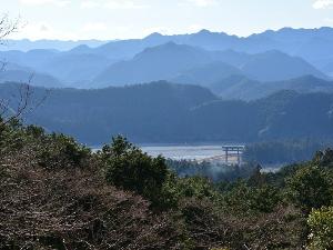 熊野古道　展望台から大斎原を眺める