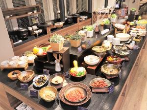 80種類の朝食ブッフェ