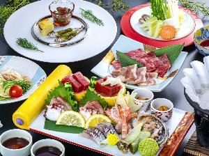 7月~9月の雅コース。＊画像のお造りは2人前です。