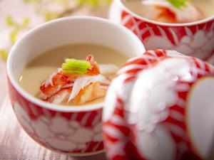春会席 タラバ蟹の茶碗蒸し