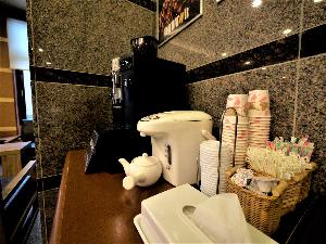 無料ウェルカムコーヒー＆緑茶