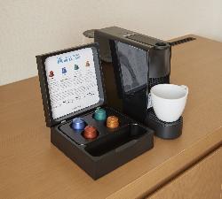 ネスプレッソコーヒーマシーン　全室完備