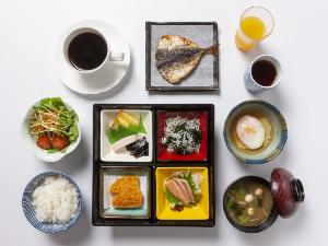 地元食材にこだわった朝食膳「大切な朝ごはん」（一例）