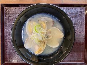 【朝食】汁物（日替わりで2種里ご用意しております）