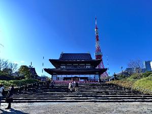 増上寺(ホテルから徒歩約10分)