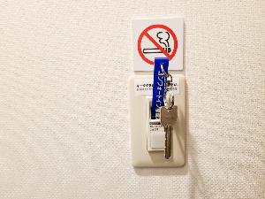 【ルームキー】キーを差し込むことで客室の電気が付きます。