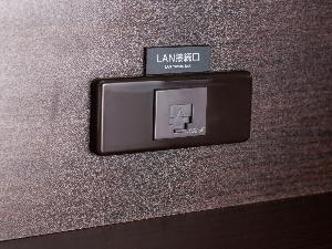 セキュリティに優れた有線LAN接続が可能。※Wi-Fiとの同時利用可