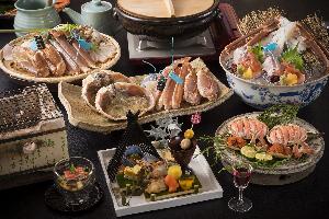 橋立蟹懐石（夕食一例：2人盛）