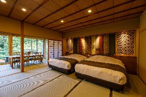 和室（ベッド）＋和ダイニング/ひのき展望露天風呂付（一例）